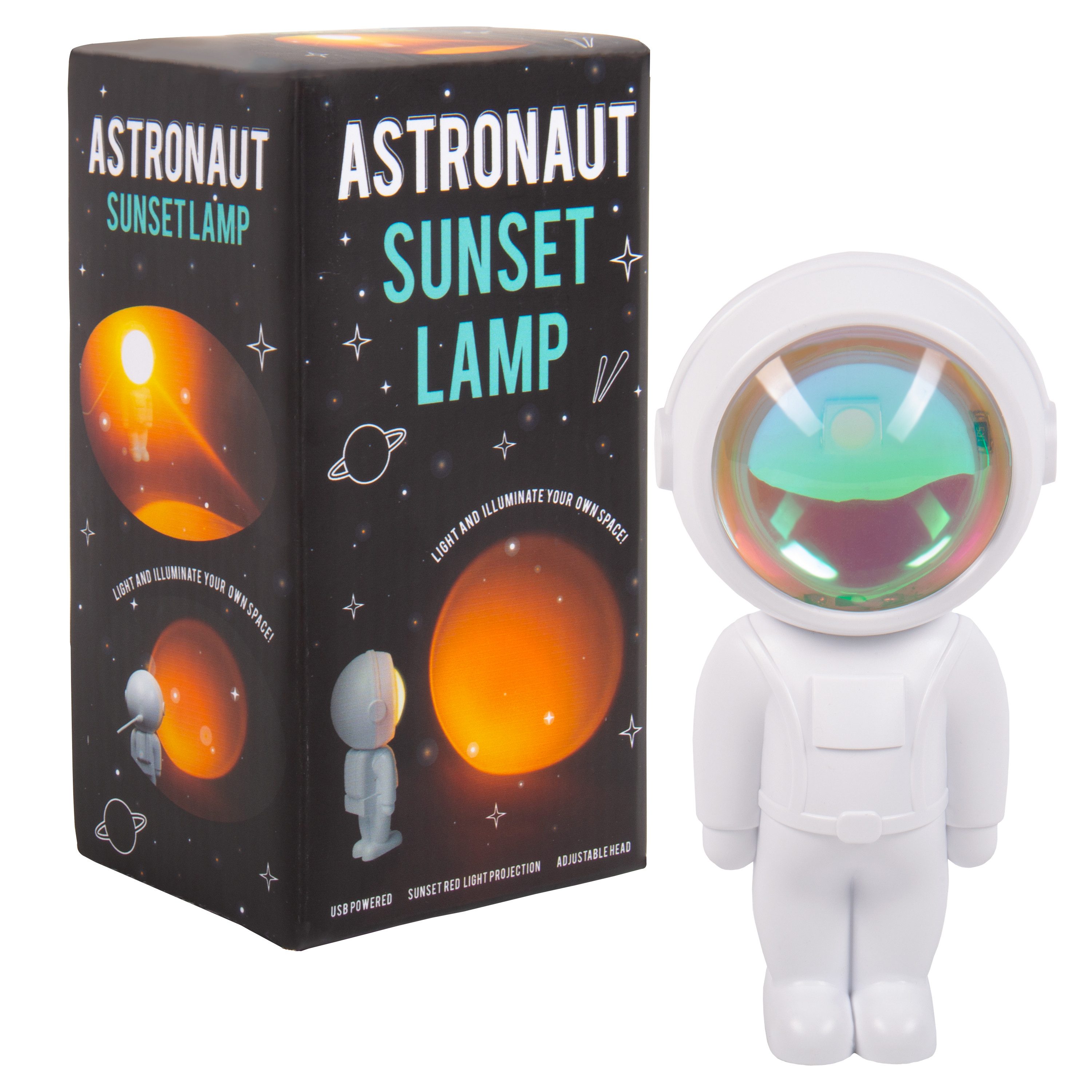 Fizz creations Projektionslampe Astronaut & Sonnenuntergang Projektionsleuchte, LED fest integriert