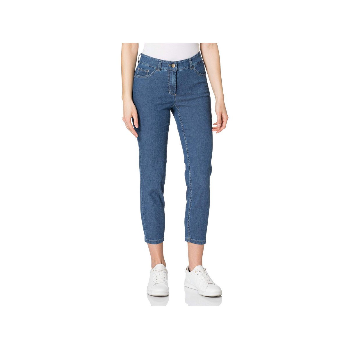 GERRY WEBER 87300 (1-tlg) BLUE regular DENIM Slim-fit-Jeans blau