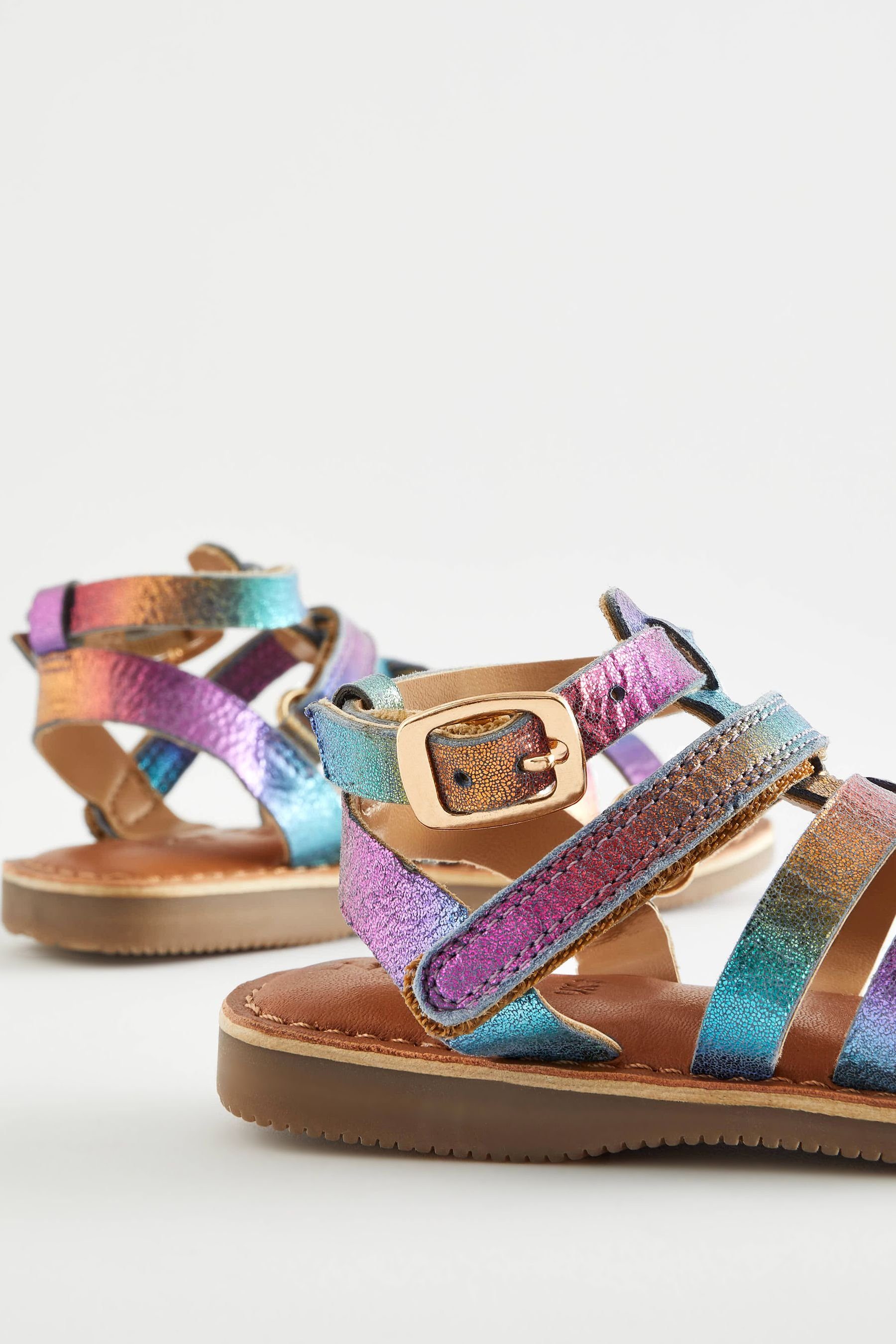 (1-tlg) Next aus Römersandale Römersandalen Rainbow Leder