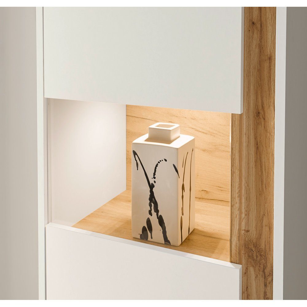 Lomadox Wohnwand CRISP-61, (4-St), weiß mit günstig online kaufen