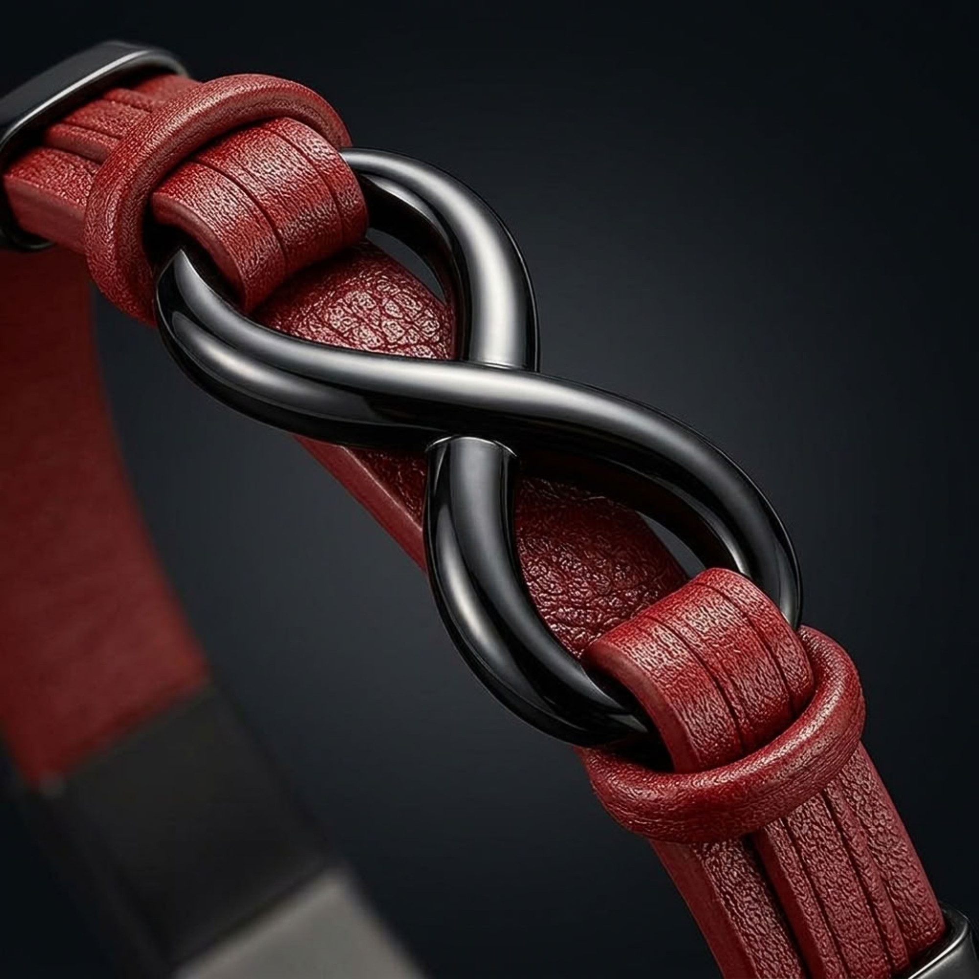 UNIQAL.de Lederarmband Unendlichkeit Leder Armband "INFINITY" Herren (Edelstahl, Echtleder, Casual Style, Handgefertigt), Designed in Germany – Bild 3 von 5