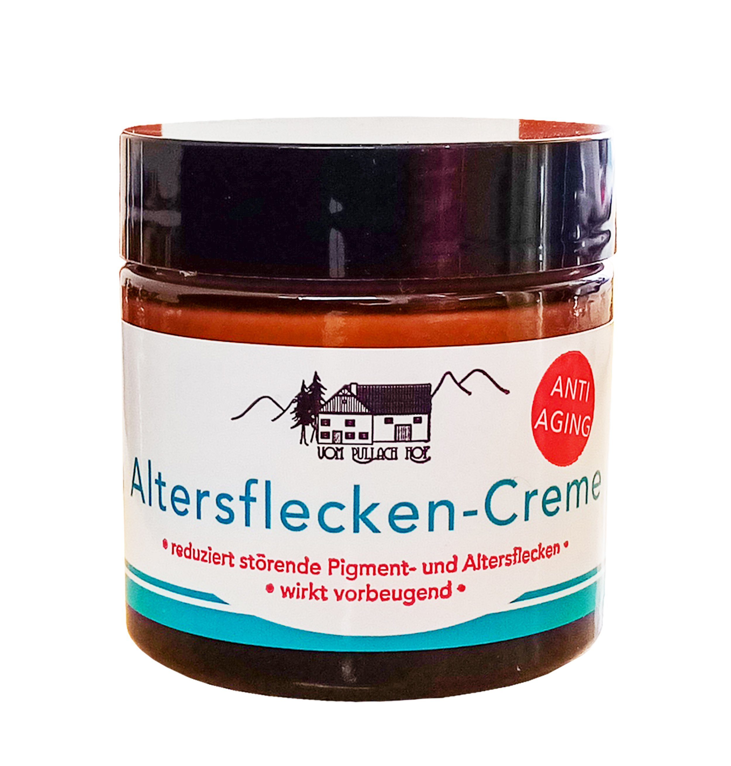 vom Pullach Hof Anti-Aging-Creme ALTERSFLECKEN-CREME 50ml Anti Aging gegen Pigmentflecken 89, Pigmentcreme Dekolette Salbe Balsam