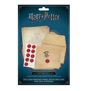 Paladone Schreibgeräteetui Harry Potter Hogwarts Wappen Schreibset mit 20 Blättern
