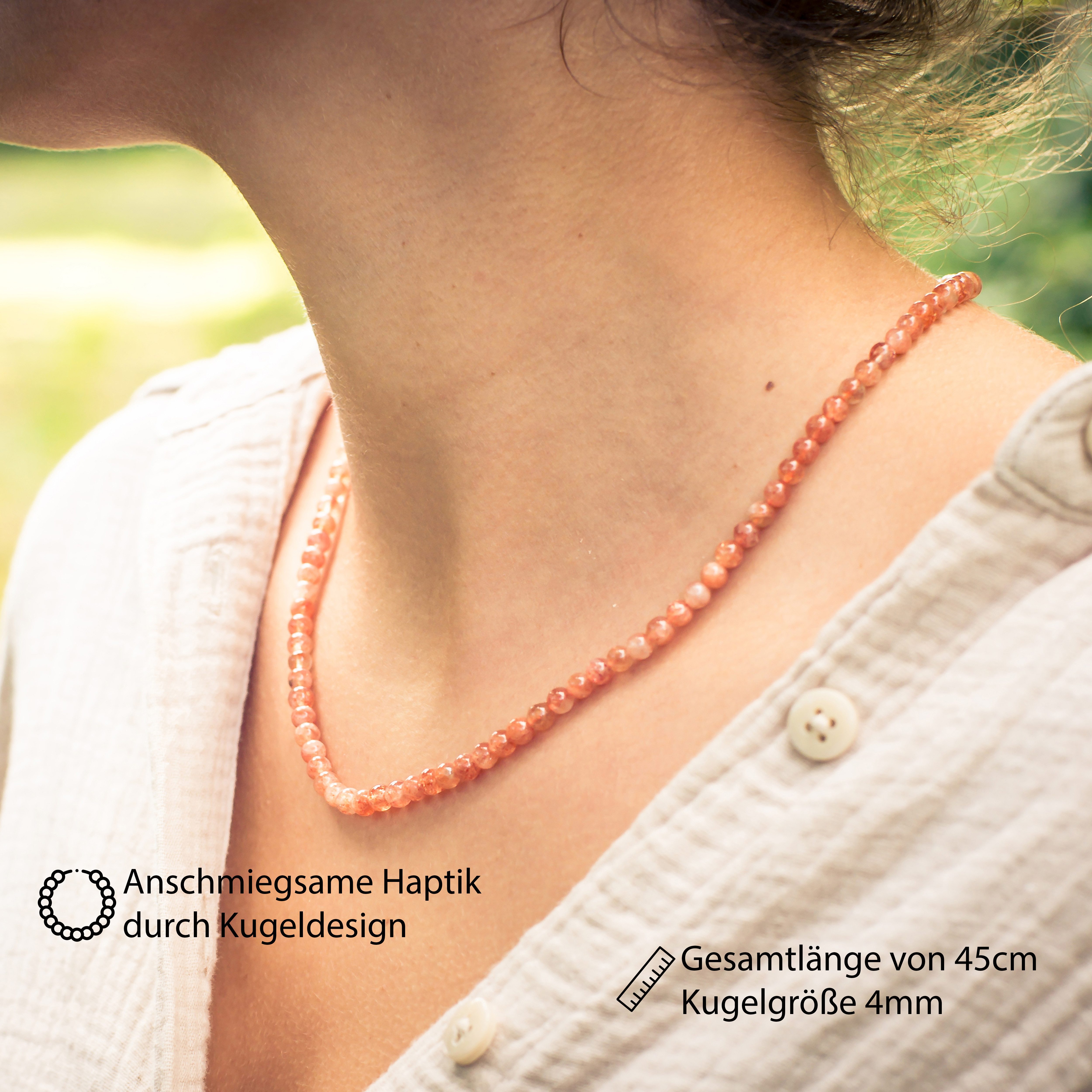 Lebensquelle Plus Kette ohne Anhänger Edelstein Kugelkette + 925 Silber Ver günstig online kaufen