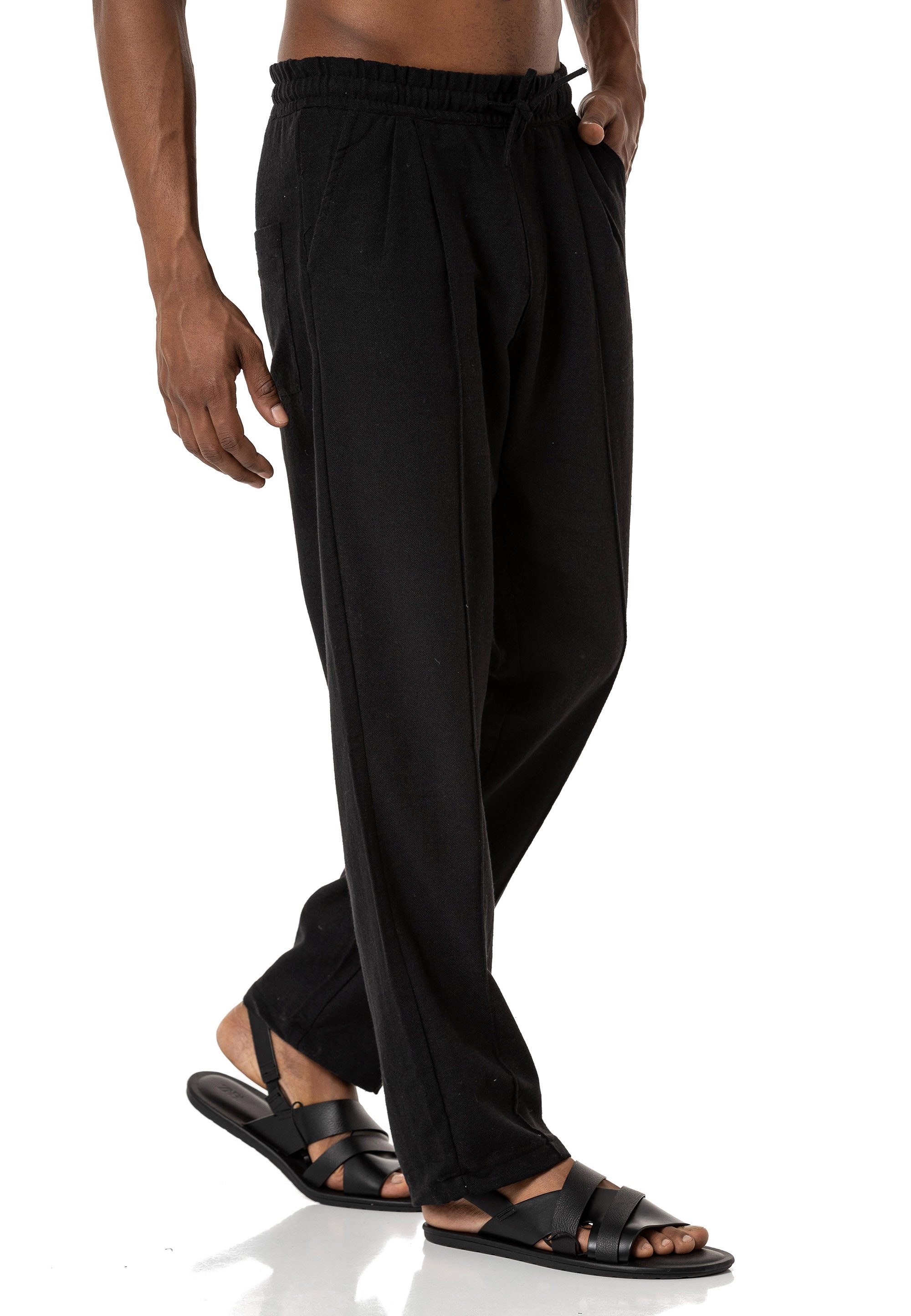 Schlupfhose mit Bundfalten - Leinenhose mit elegantem Look