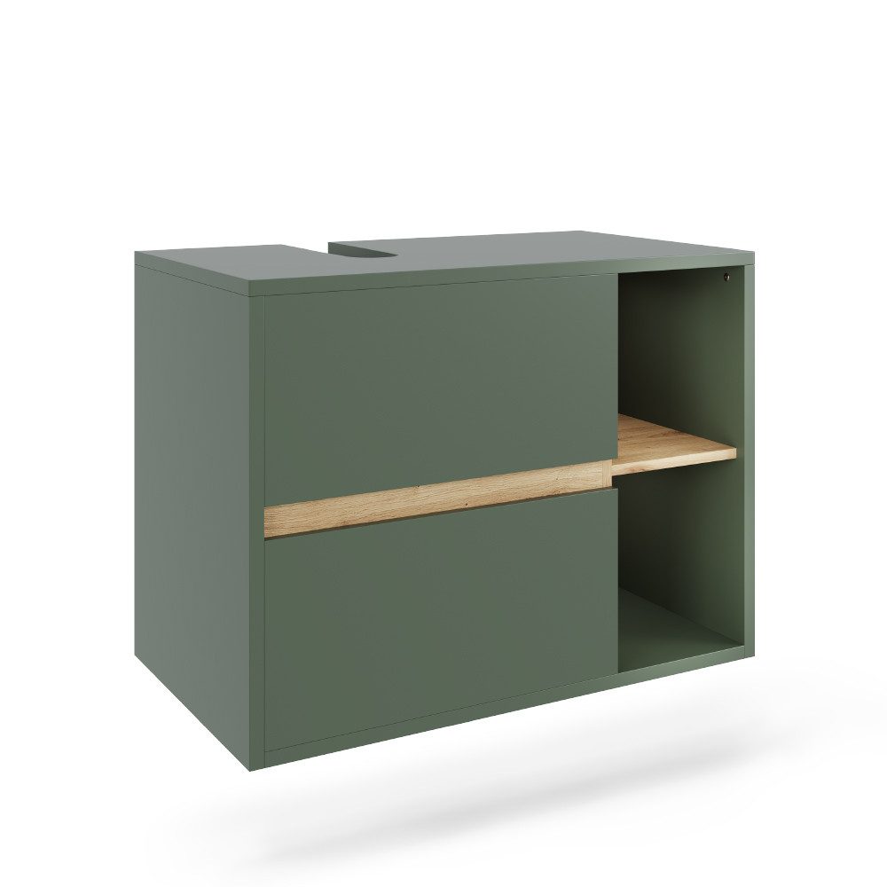 Vicco Waschbeckenunterschrank Viola, Grün/Artisan, 80 x 60 cm mit 2 Schubla günstig online kaufen