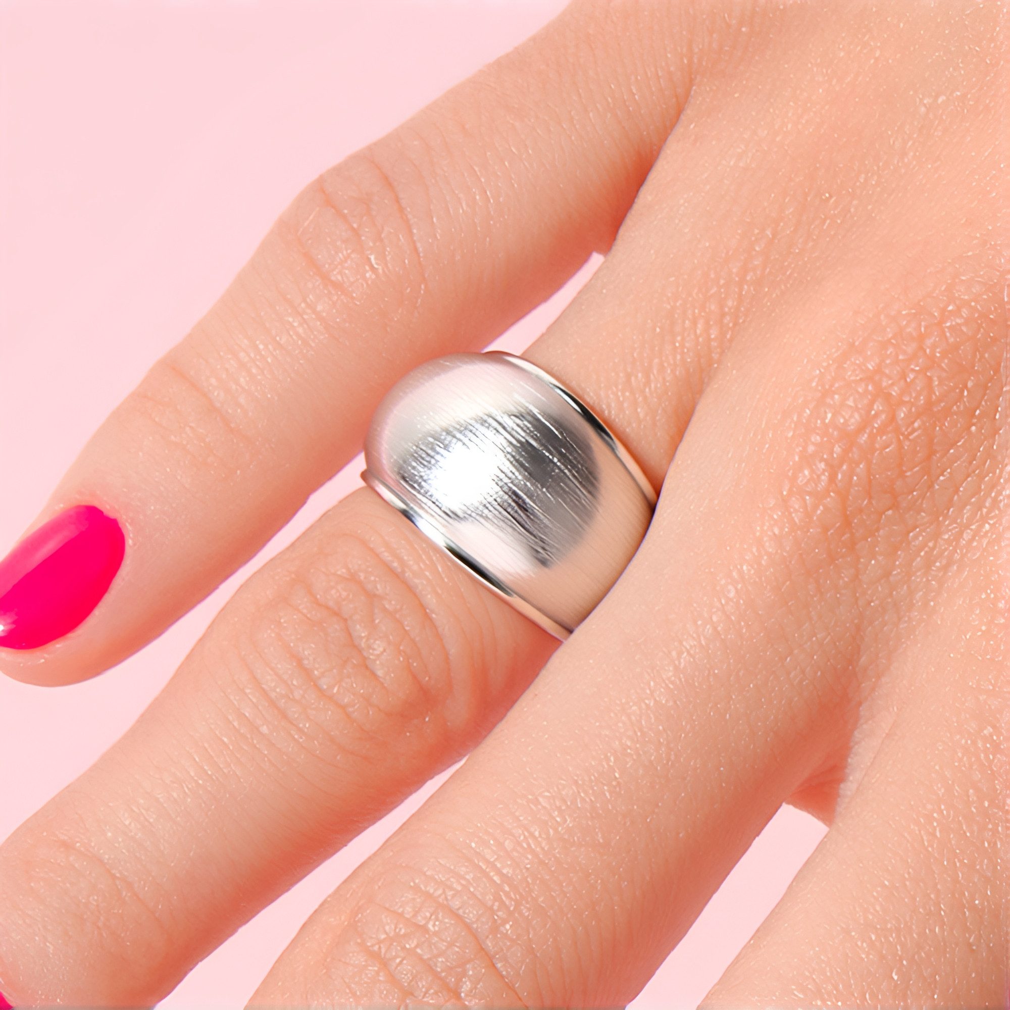 Cavill Silberring Cavill Damenring 925 Sterlingsilber matt, breit, silbergr günstig online kaufen