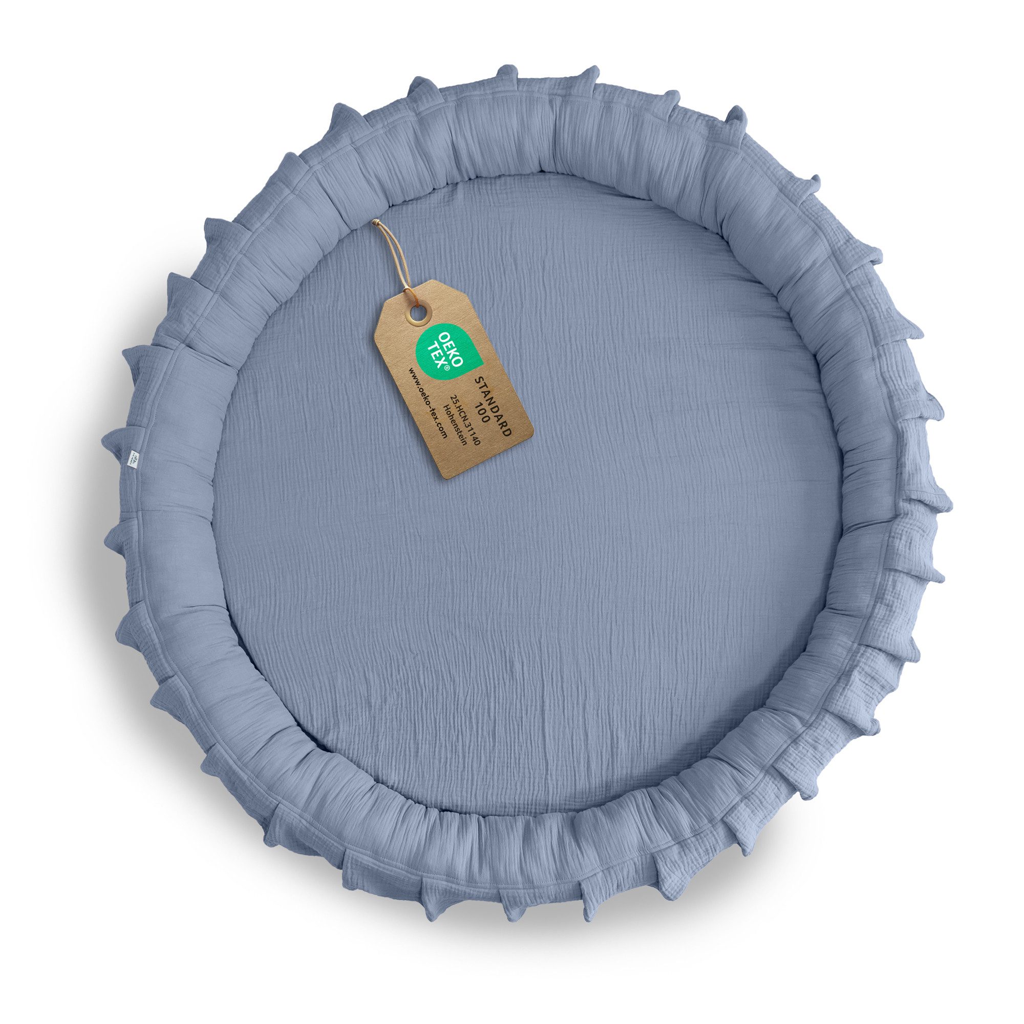 lilimaus Bodenkissen Sitzkissen handgenäht aus Musselin-Baumwolle - Spielmatte, Bodenkissen Kinder aus Musselin Baumwolle, weich & waschbar