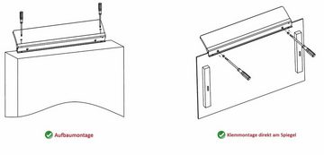 kalb Spiegelleuchte LED 600mm Badleuchte Spiegellampe Aufbauleuchte, ohne Schalter, neutralweiß