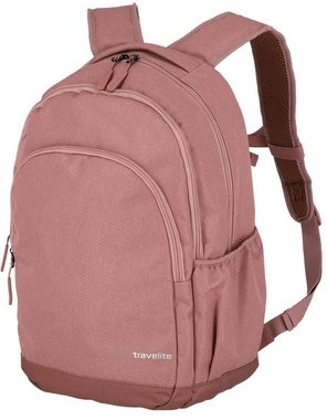 travelite Laptoprucksack Kick Off L, 45 cm, rosé, mit 15,6-Zoll Laptopfach