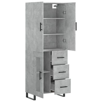 furnicato Sideboard Highboard Betongrau 69,5x34x180 cm Holzwerkstoff