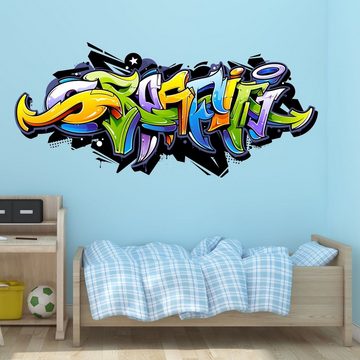 nikima Wandtattoo 158 Graffiti bunt (PVC-Folie), in 6 vers. Größen