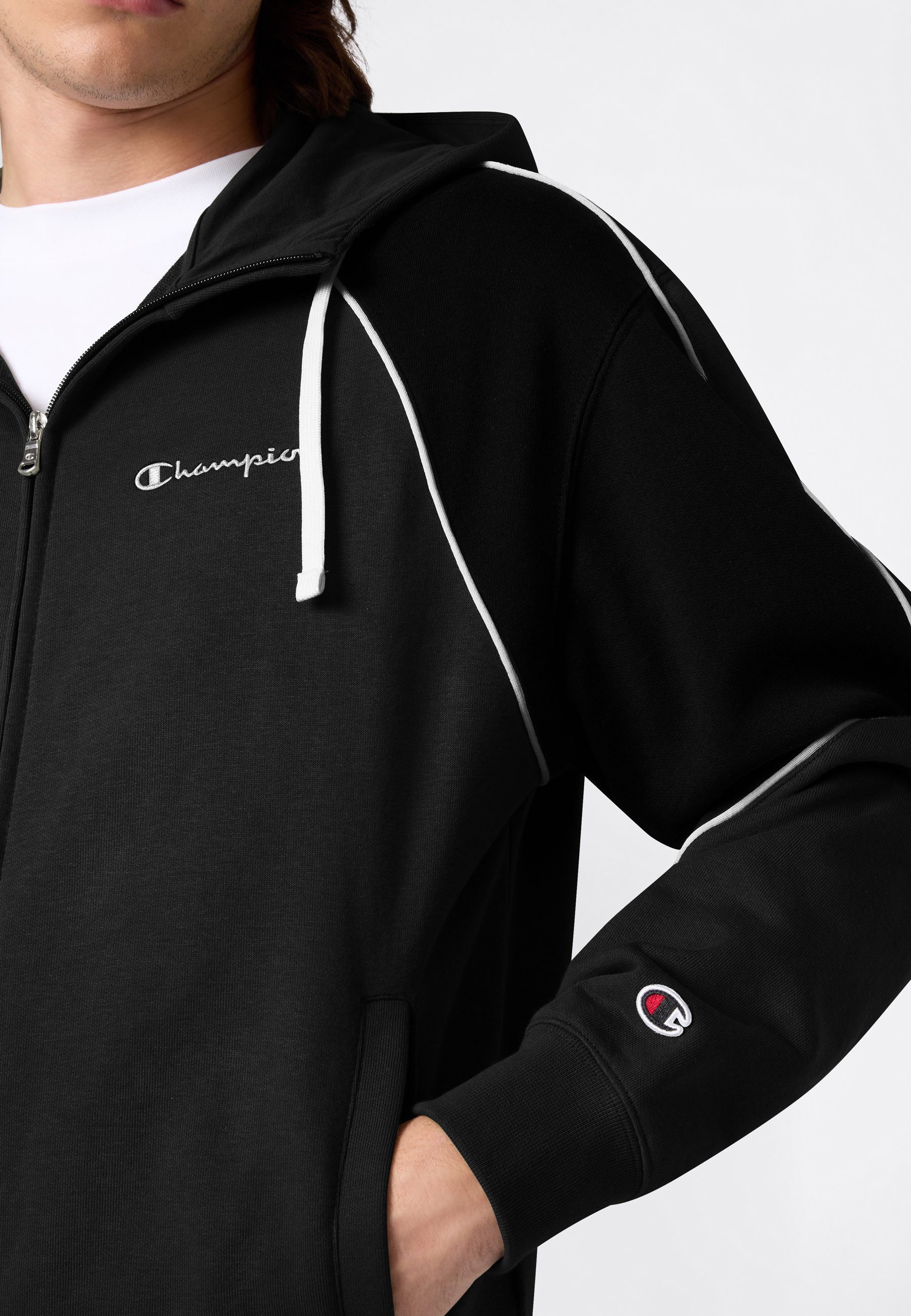 Champion Jogginganzug Terry Hooded Full Zip Sweatshirt (2-tlg), zweiteiliges Set, mit Kapuze, aus Baumwolle und Polyester
