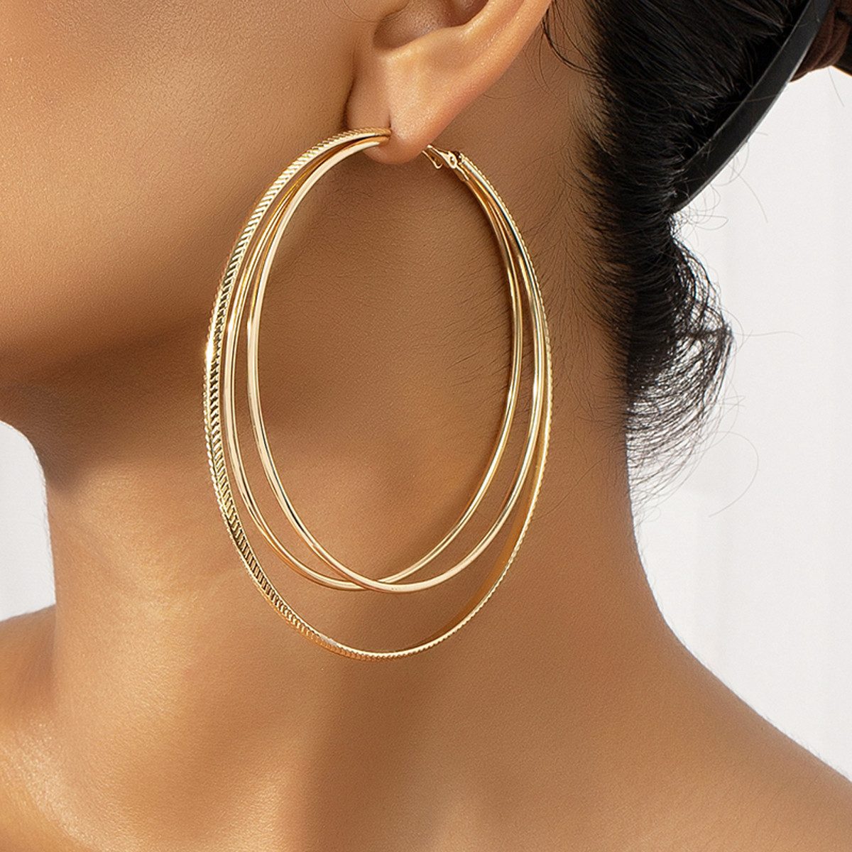 KARMA Paar Creolen XXL Gold Damen günstig online kaufen