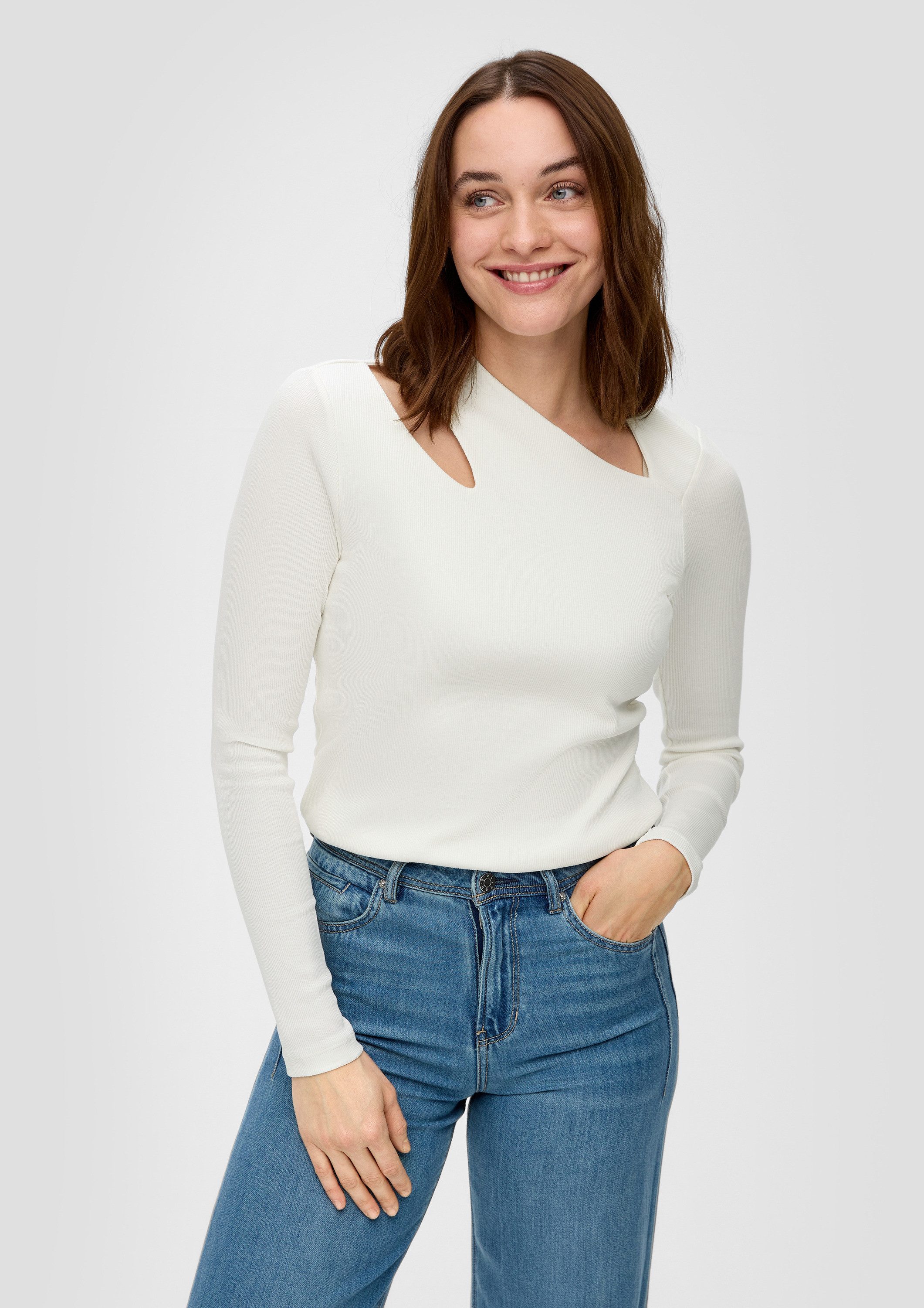 s.Oliver Langarmshirt T-Shirt Longleeve mit Cut Out-Details günstig online kaufen