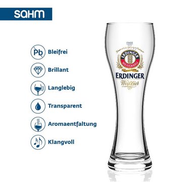 SAHM Bierglas Original ERDINGER Weizenbierglas 0,5 l Set - 6 Weizenbiergläser 0,5 l