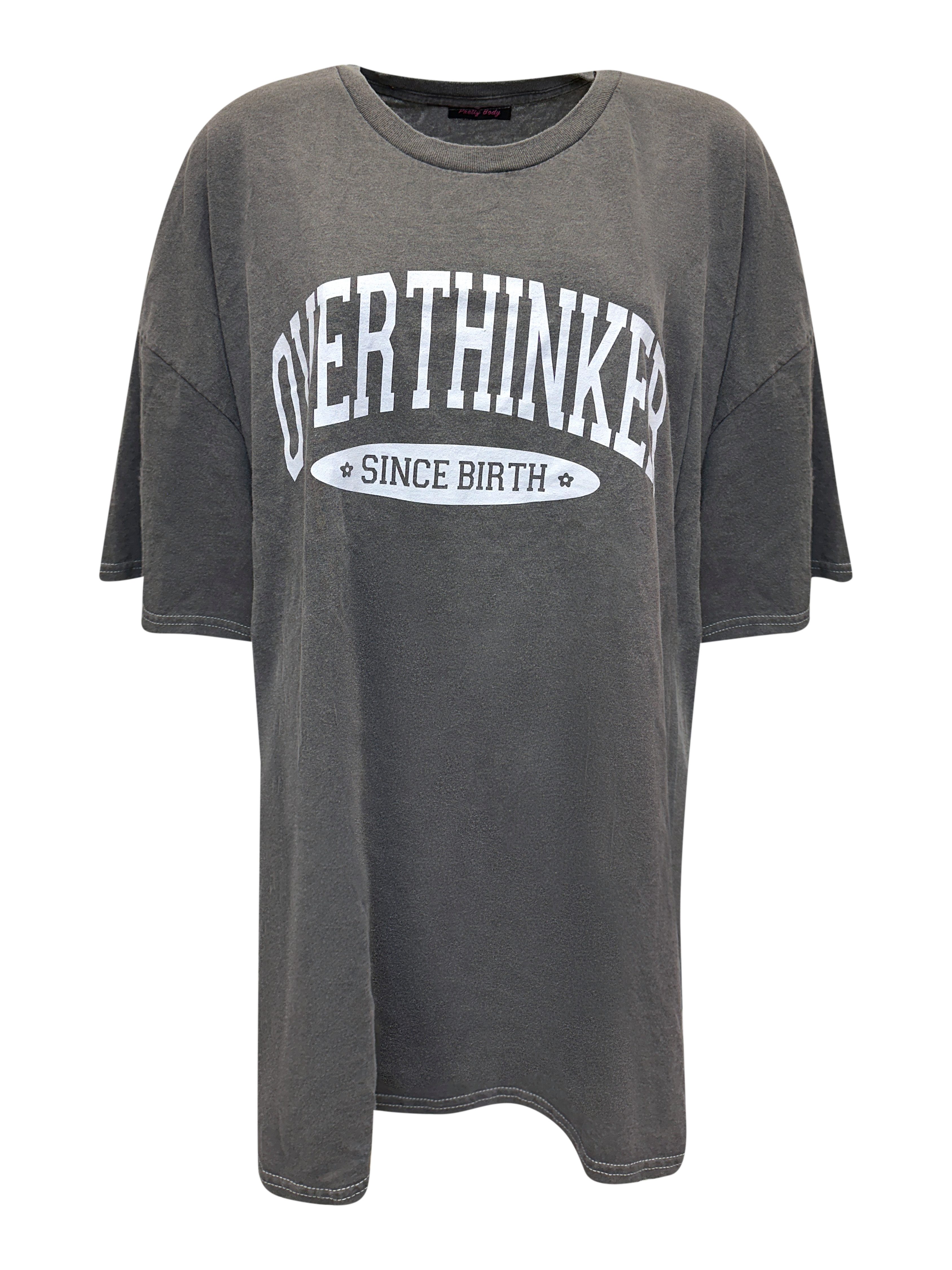 Worldclassca T-Shirt Worldclassca Oversized Print OVERTHINKER günstig online kaufen