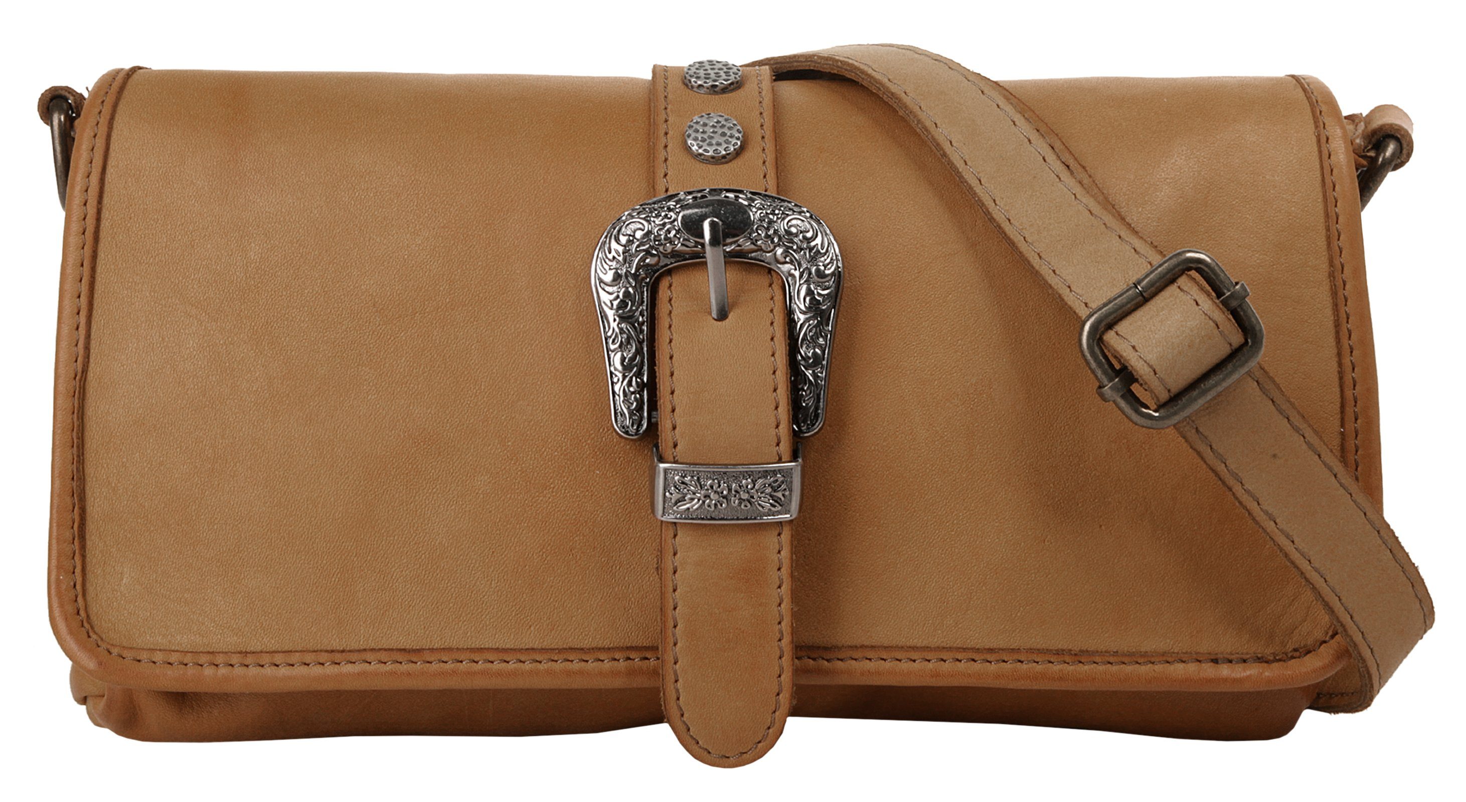forty° Umhängetasche, echt Leder, Made in Italy