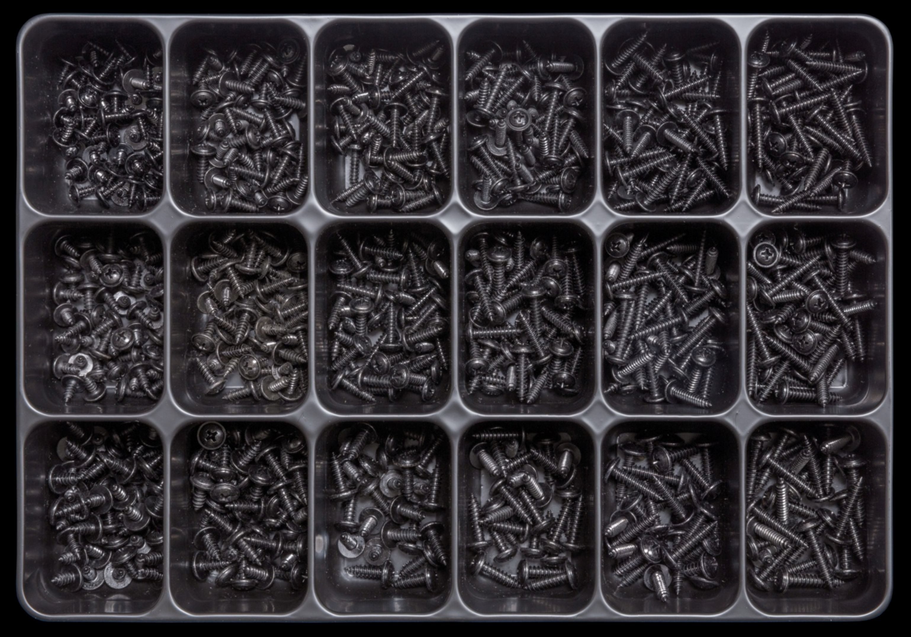 Dresselhaus Blechschraube Dresselhaus Sortimente Blechschrauben mit Bund schwarz verzinkt - 8531