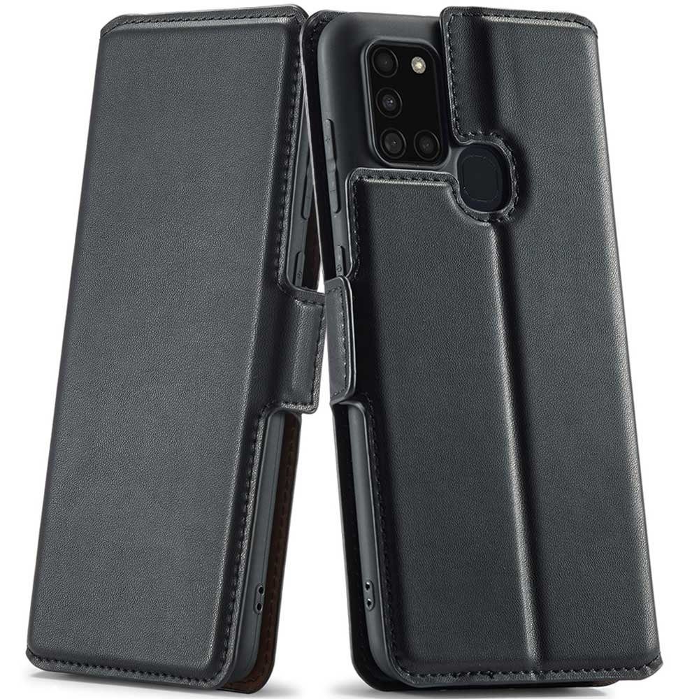 Handyhülle Flipcase für Samsung Galaxy A21s Handytasche Schwarz