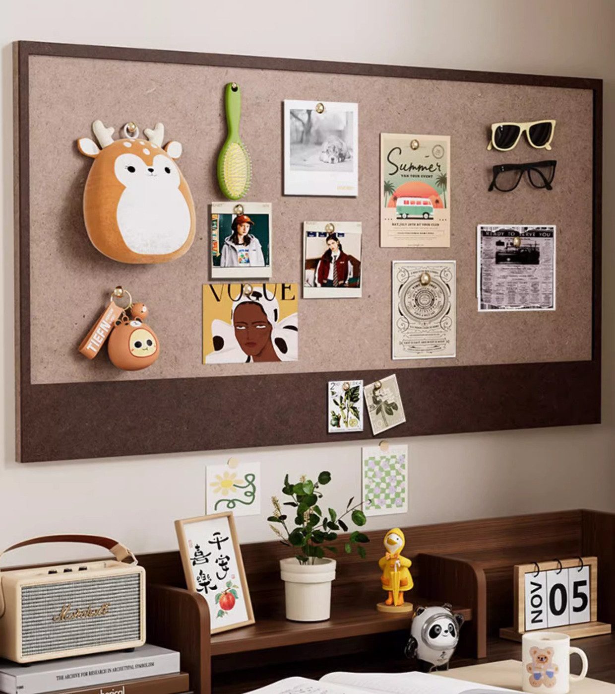 Coonoor Pinnwand Faltbare Filz-Fotopinnwand, selbstklebende Dekowandpaneele günstig online kaufen