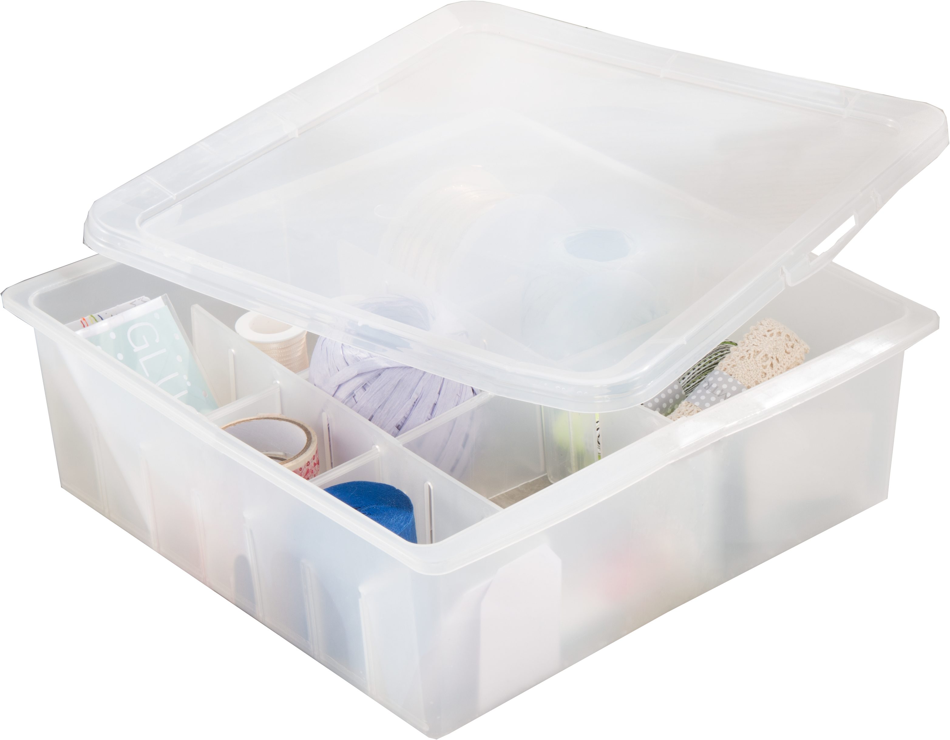 Ruco Aufbewahrungsbox, mit Deckel, 16 Fächer, Ideal für Christbaumkugeln, Kosmetik
