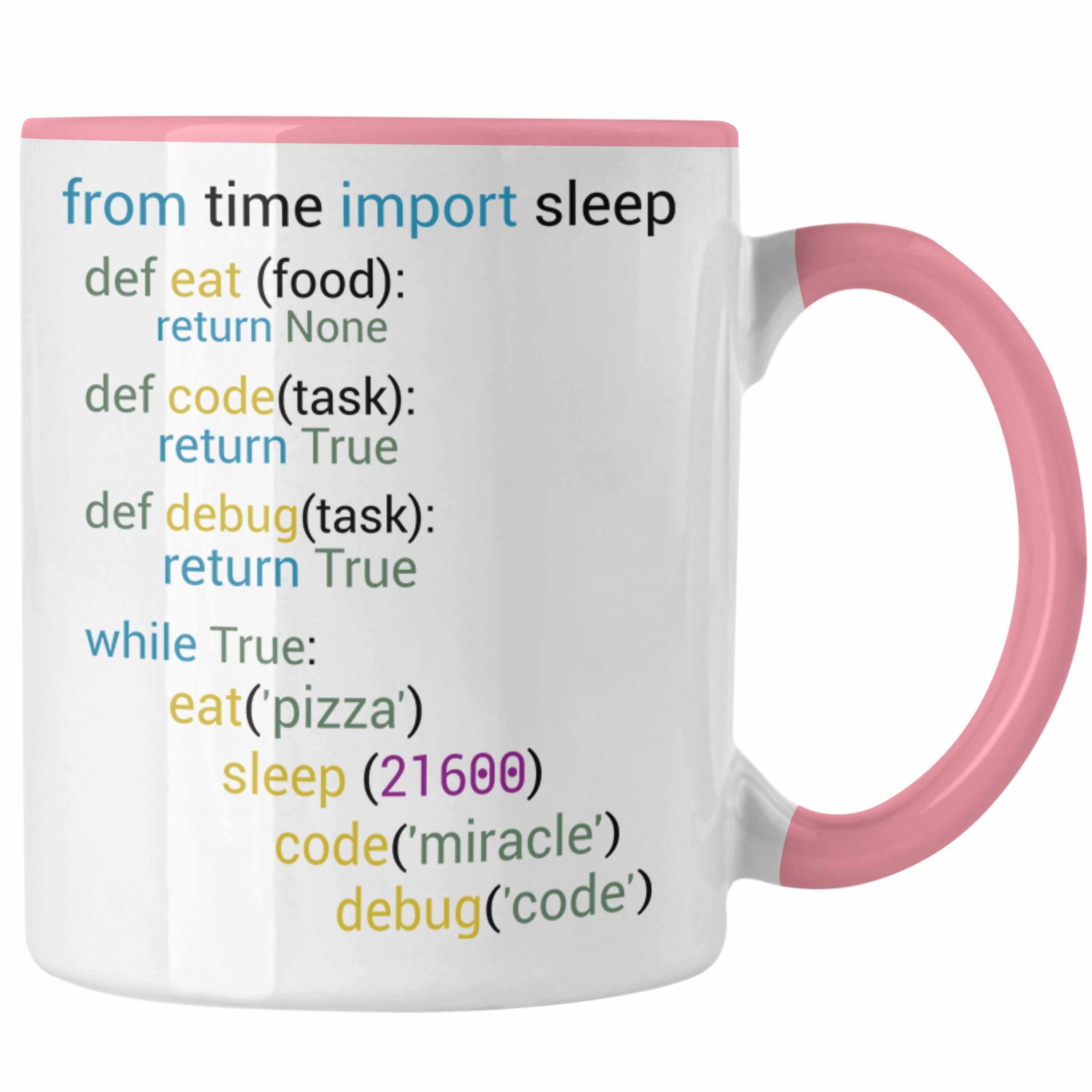 Trendation Tasse Coder Tasse Geschenk für Programmierer Softwareentwickler Nerds Gesch Rosa