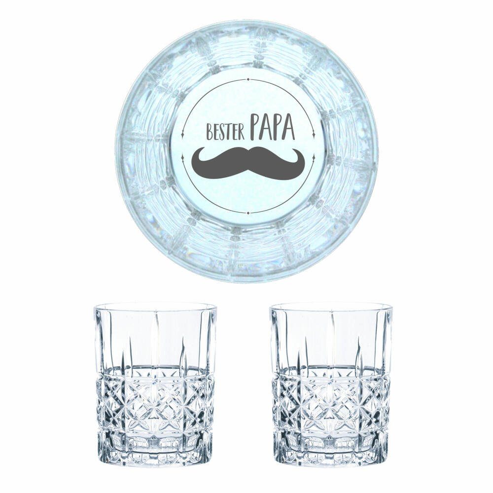 Nachtmann Whiskyglas Bester Papa 2er Set, Kristallglas, lasergraviert