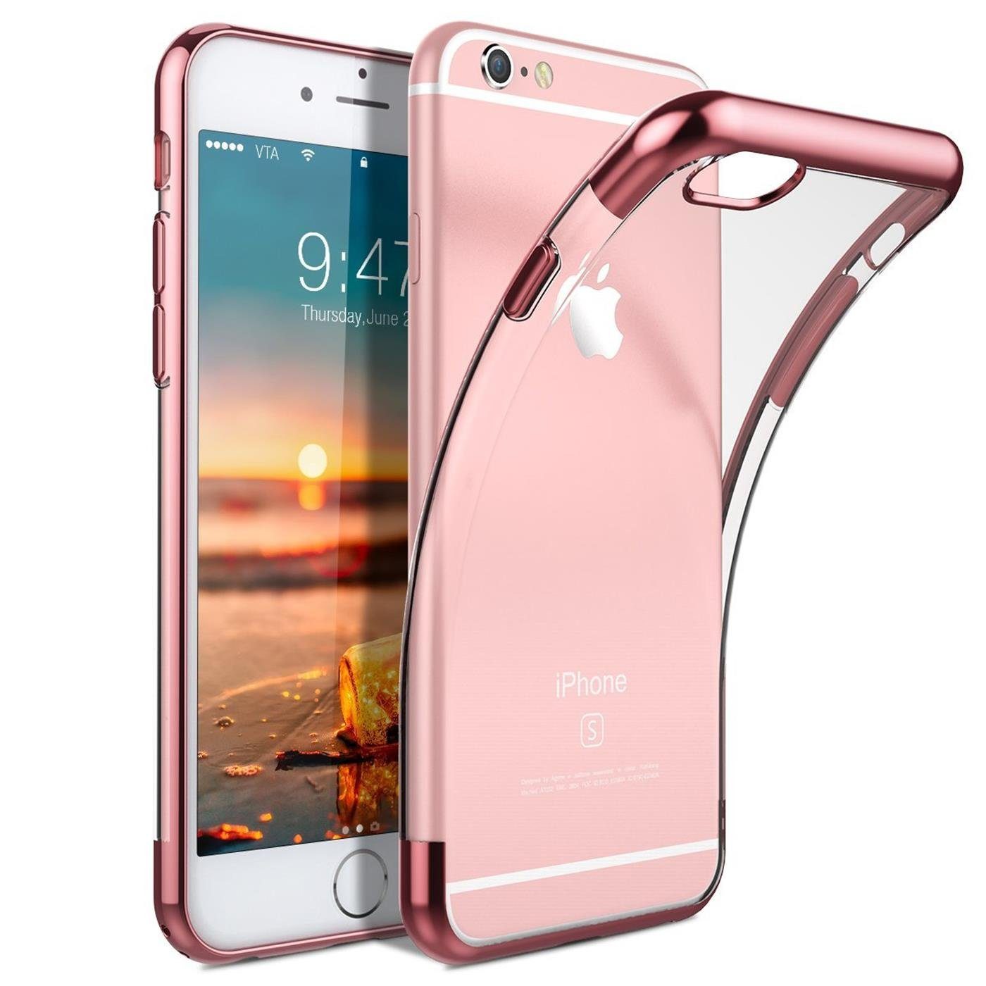 CoolGadget Handyhülle Slim Case Farbrand für Apple iPhone 6 / 6S 4,7 Zoll,  Hülle Silikon Cover für iPhone 6, iPhone 6S Schutzhülle