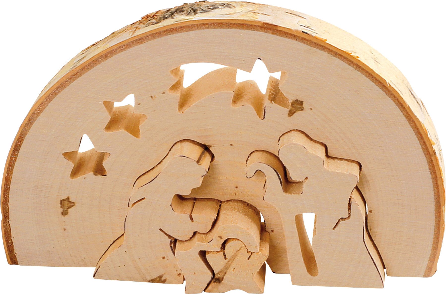 small foot GmbH & Co. KG Krippe Weihnachtskrippe 3D-Krippe Weihnachtsdeko Holzkrippe