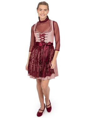 KRÜGER MADL & BUAM Trachtenkleid Mini Dirndl 2tlg. 50cm MARICA beere