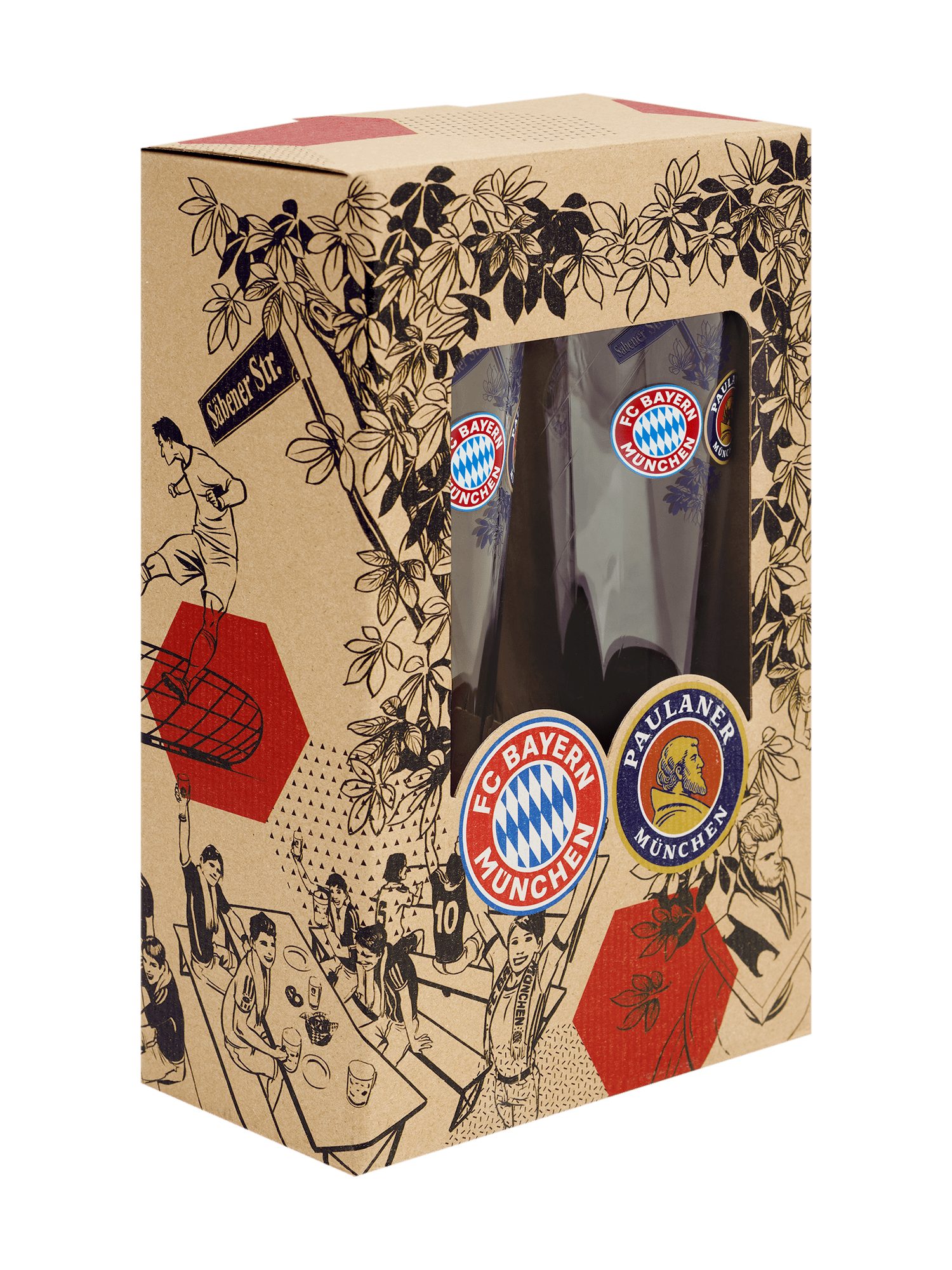 FC Bayern München Gläser-Set FC Bayern München Weißbierglas 2er-Set, Glas