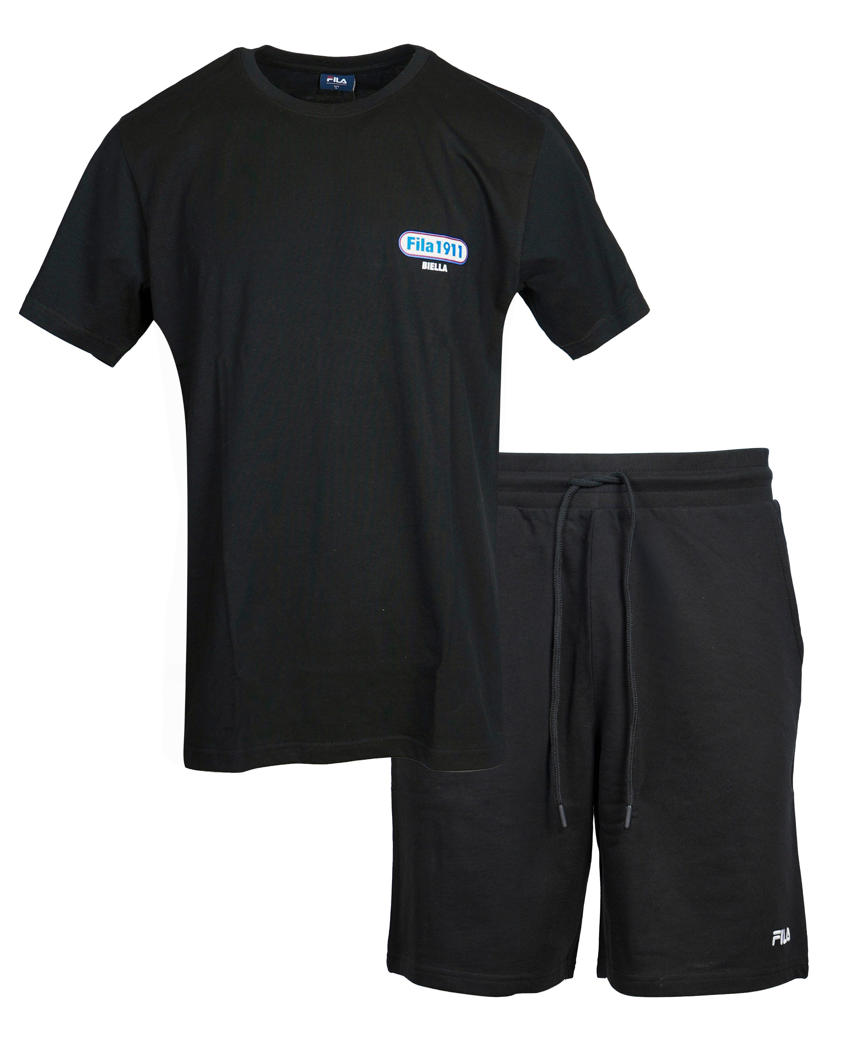 Fila Shorty MAN JERSEY TOP + FRENCH TERRY PANTS PYJAMAS (2 tlg) mit schlich günstig online kaufen