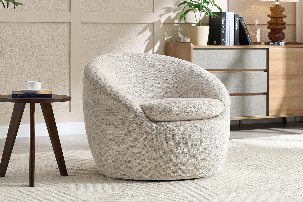 riess-ambiente Drehsessel ALPINE beige - Strukturstoff, günstig online kaufen