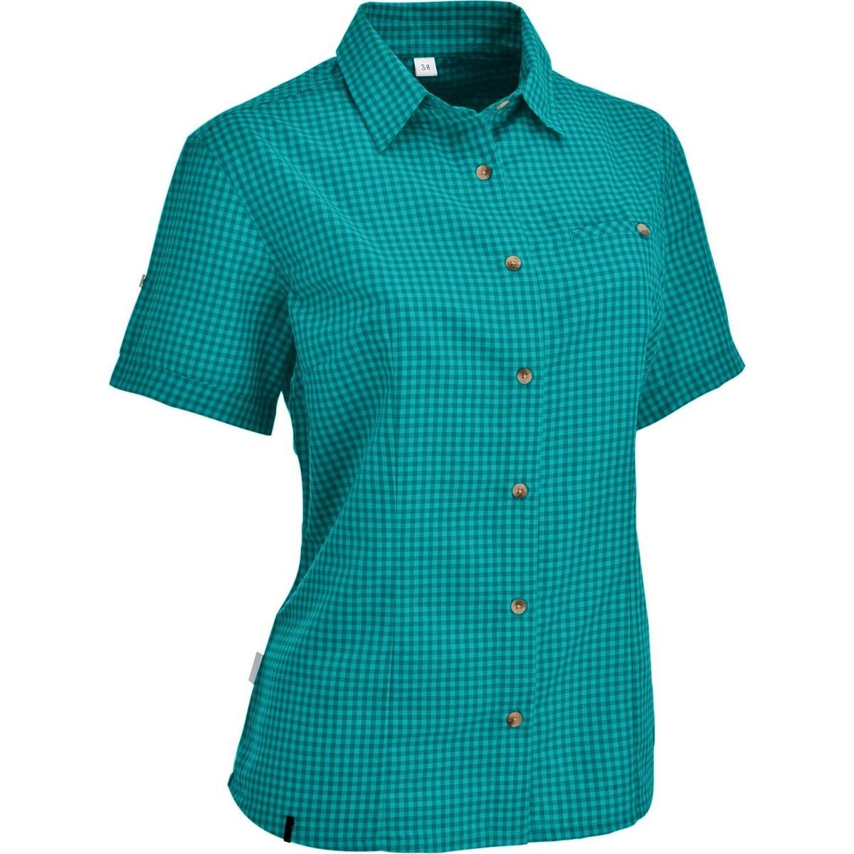 Maul Sport® Outdoorbluse Sandnes XT - 1/2 Bluse Kariert Modische und funktionale Damenbluse, ideal für Wandern und Freizeit