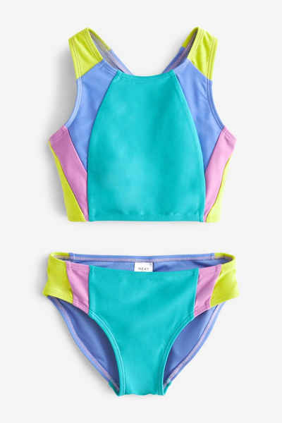 Next Bustier-Bikini Sport-Bikini in Blockfarben (2-St)