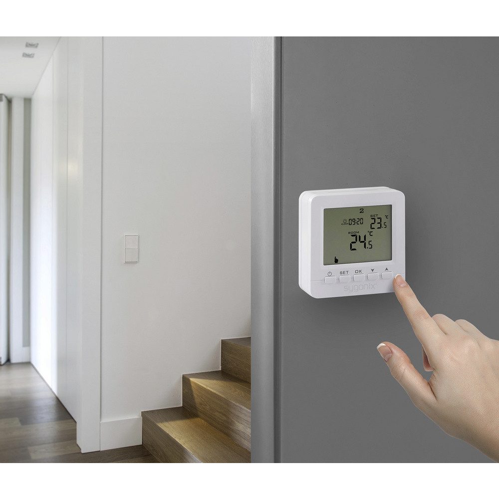 Sygonix Raumthermostat Sygonix SY-6805680 SY02B05RF Funk-Raumthermostat Aufputz Wochenprogram