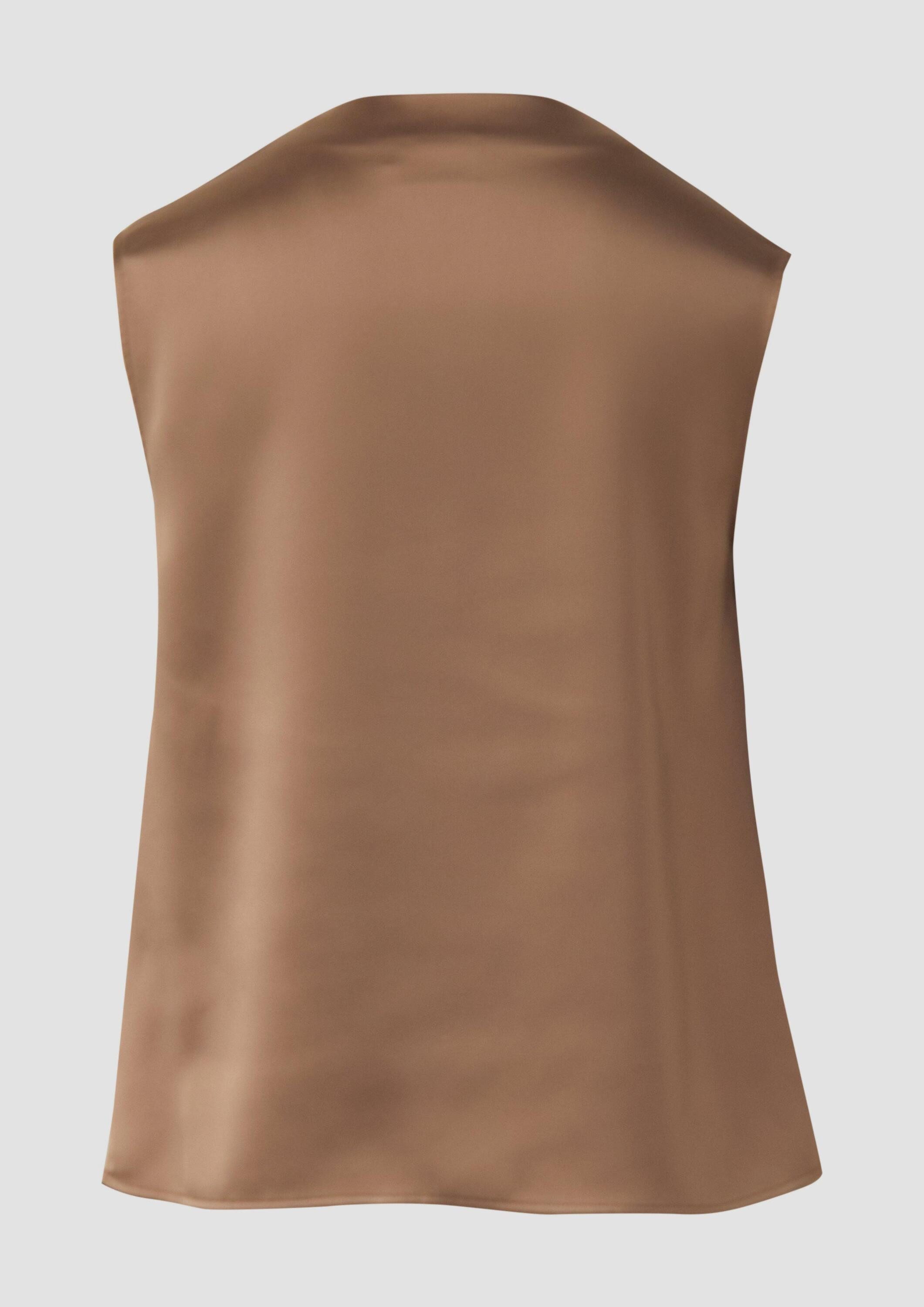 s.Oliver Blusentop Bluse Satin-Top mit Wasserfall-Ausschnitt günstig online kaufen