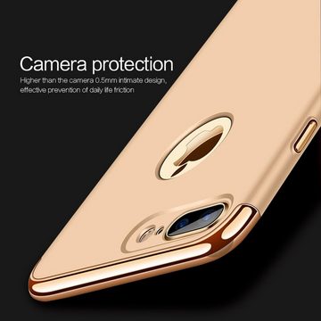 König Design Handyhülle Apple iPhone 8 Plus, Apple iPhone 8 Plus Handyhülle Backcover Silber