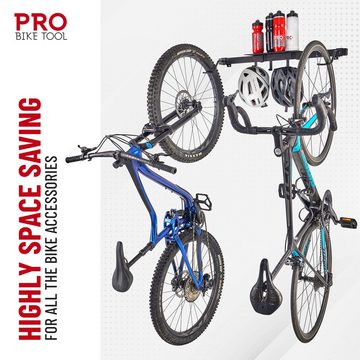 Pro Bike Tool Fahrradständer, 2 Fahrrad-Wandaufhänger Mit Ablage