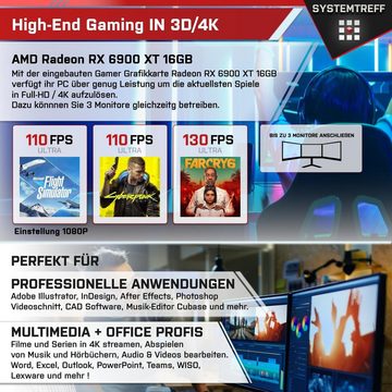 SYSTEMTREFF Gaming-PC (AMD Ryzen 9 5950X, Radeon RX 6900 XT, 32 GB RAM, 1000 GB SSD, Luftkühlung, Windows 11, WLAN)