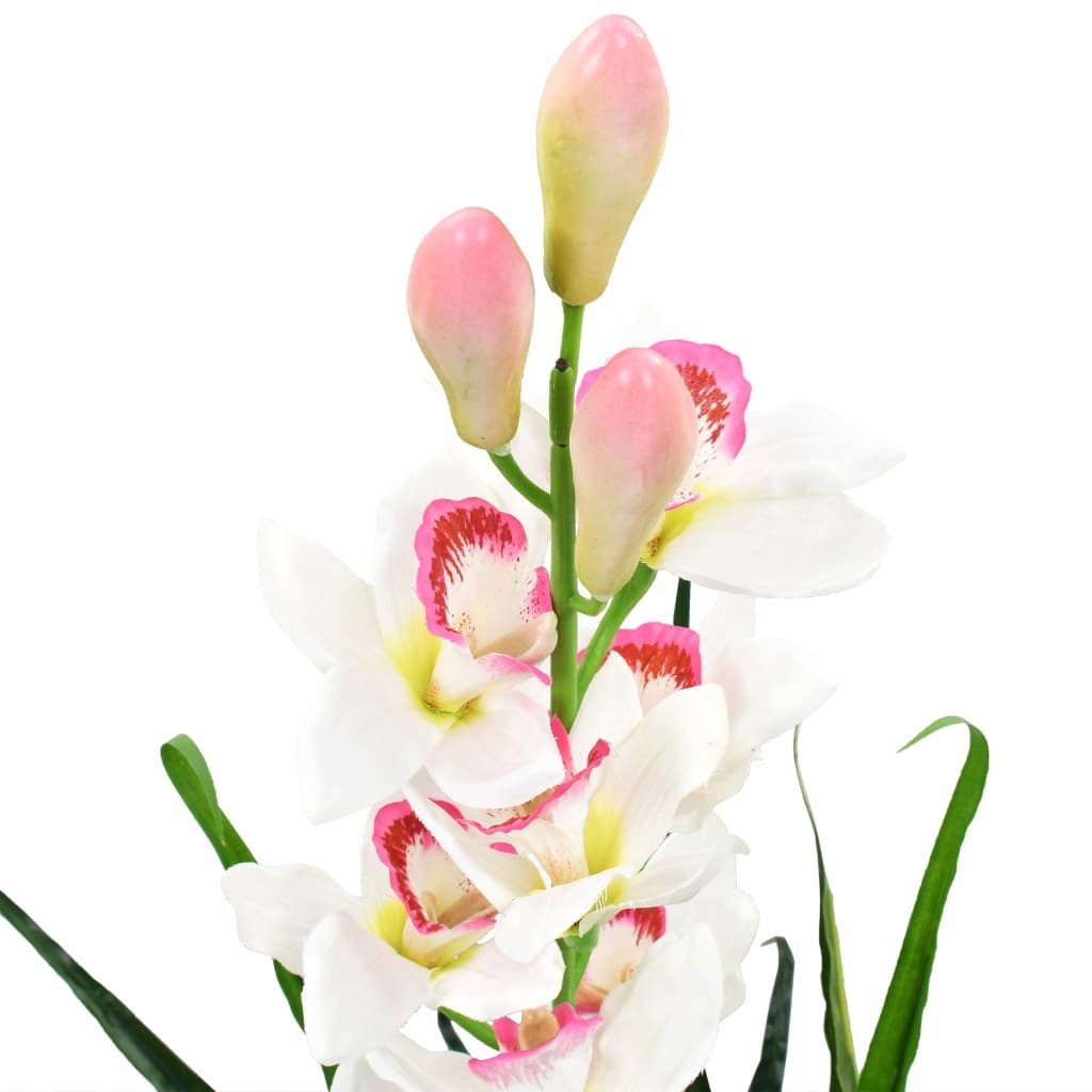 Künstliche Zimmerpflanze Künstliche Cymbidium Orchideenpflanze mit Topf 100 günstig online kaufen