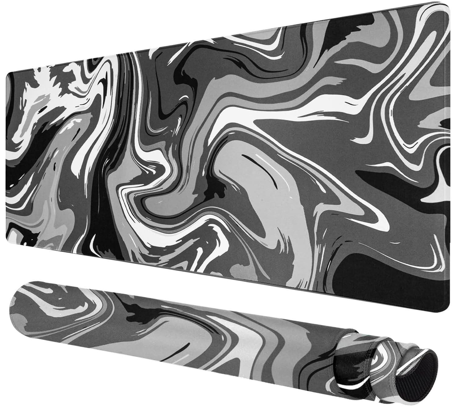 FOUORTUNATE-BEE Mauspad Großes Mauspad 80x40 cm Gaming Deskmatte mit Nahtkante, Schreibtischunterlage für Tastatur und Maus mit rutschfestem Boden