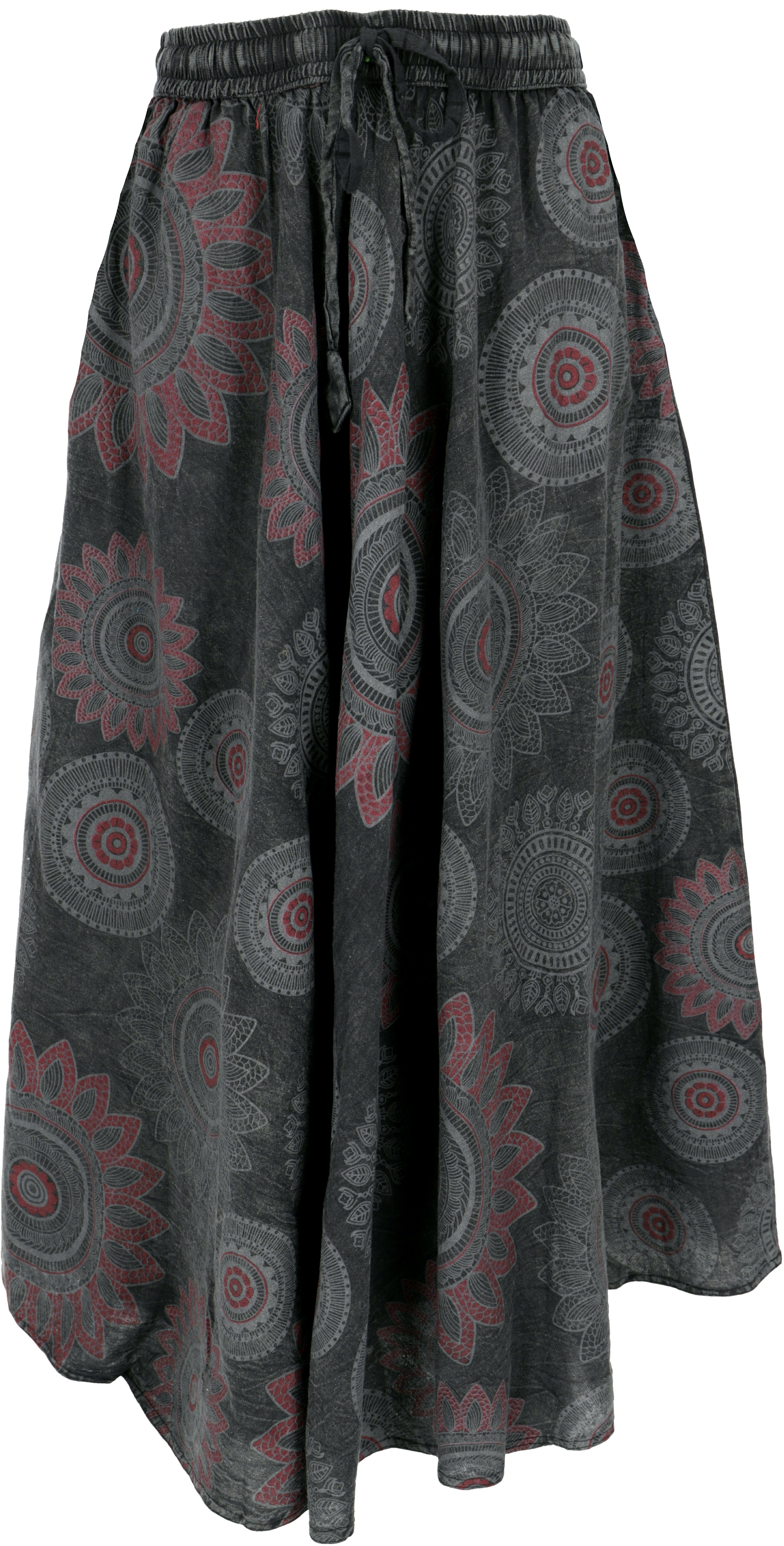 Guru-Shop Minirock Langer Boho Rock, stonewash günstig online kaufen