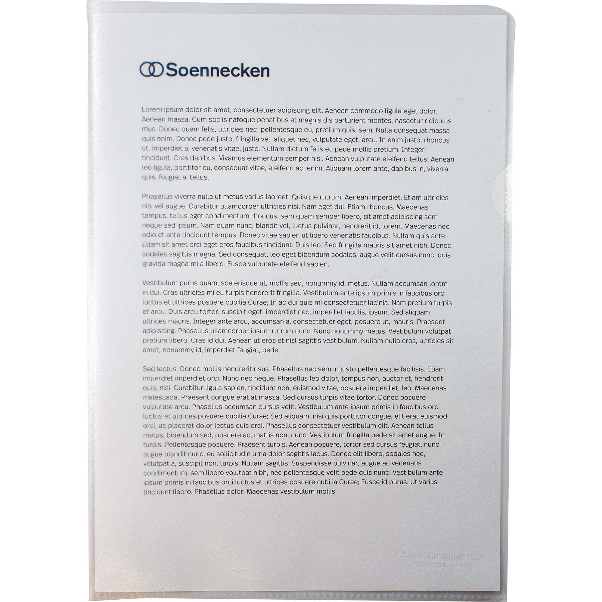 Soennecken Prospekthülle Sichthülle 1609 DIN A4 PP transparent 50 Stück