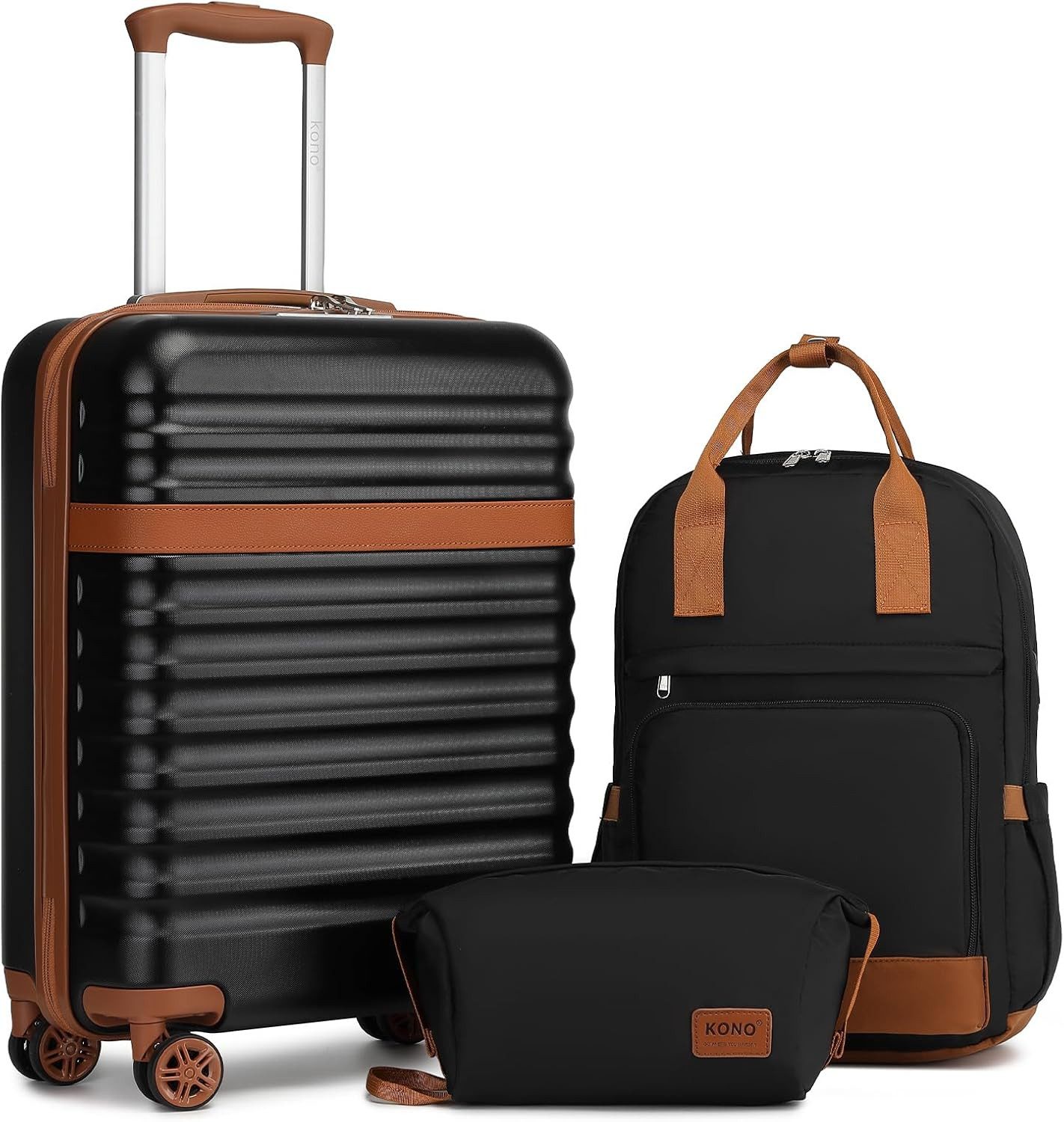 KONO Trolley Handgepäck Koffer Reisekoffer von ABS+PC Hartschalenkoffer günstig online kaufen