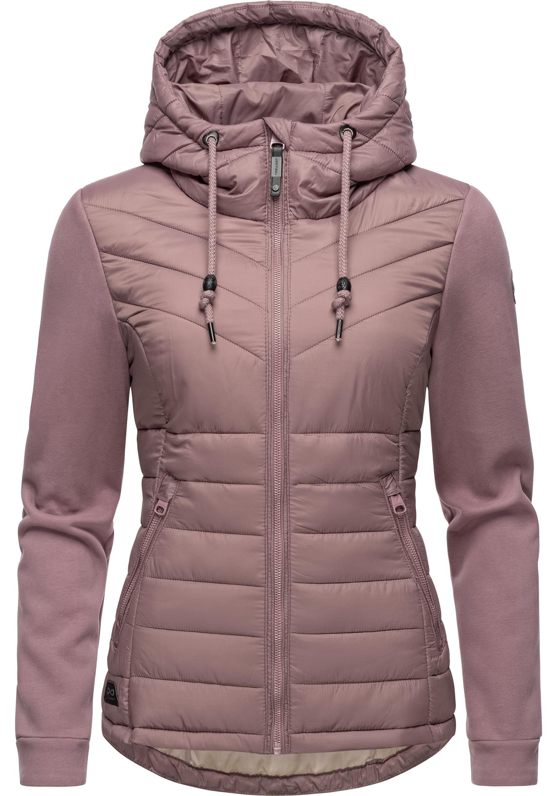 Ragwear Outdoorjacke Sandrra Steppjacke aus modernem Materialmix mit Kapuze