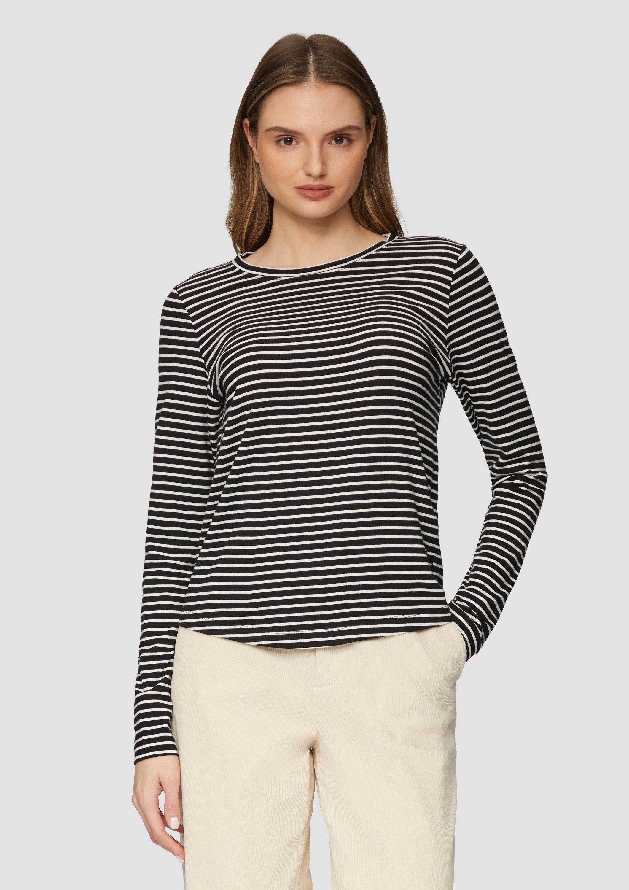 s.Oliver Langarmshirt T-Shirt Longsleeve aus Lyocellmix günstig online kaufen