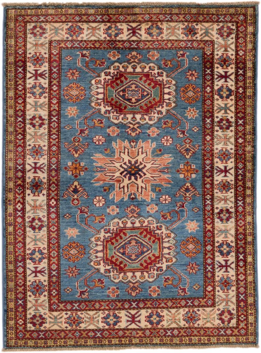 Orientteppich Super Kazak 102x138 Handgeknüpfter Orientteppich, Nain Trading, rechteckig, Höhe: 5 mm