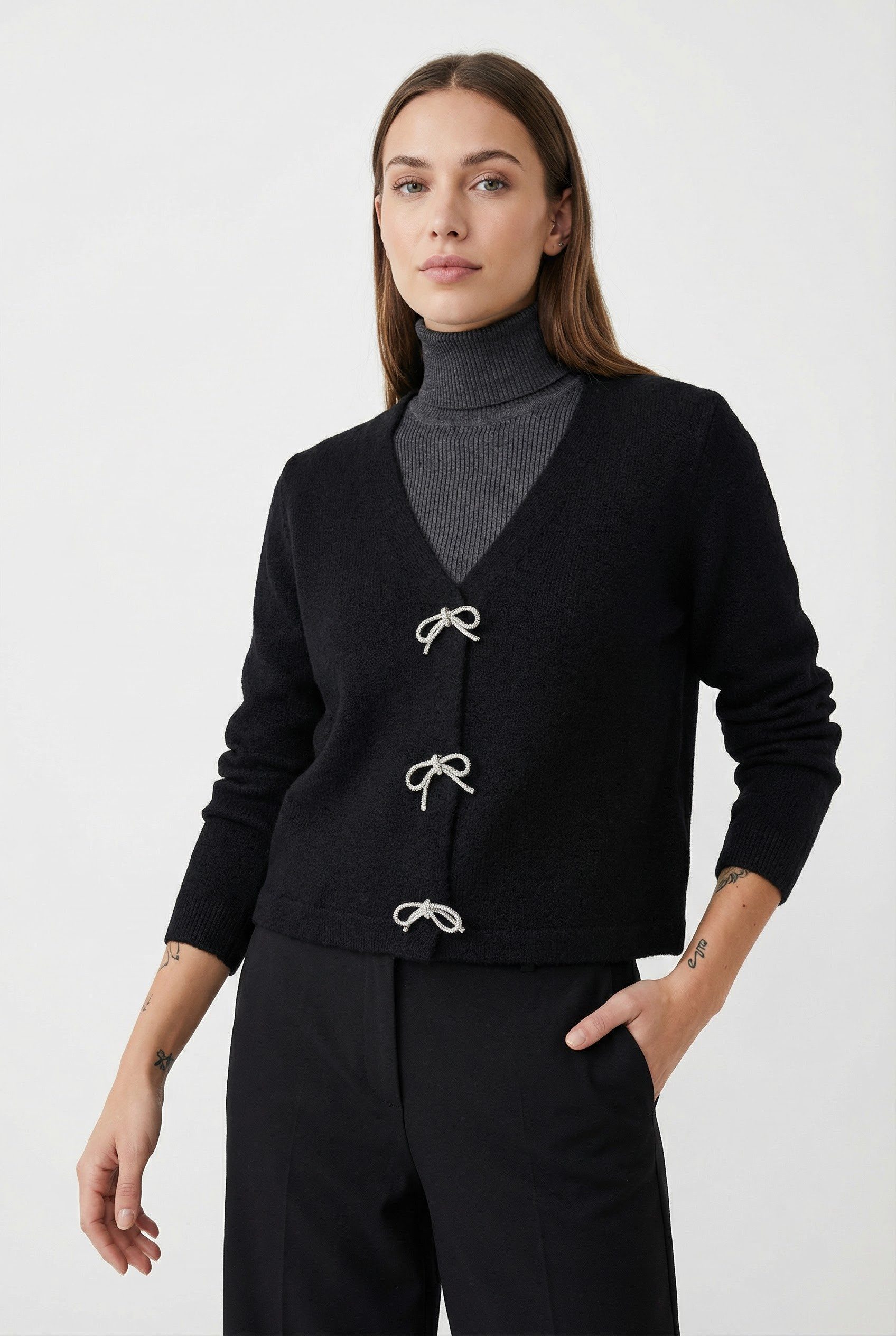 ONLY V-Ausschnitt-Pullover ONLDONNA LS V-NECK PULLOVER KNT